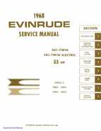 1968 Evinrude Ski-Twin, Ski-Twin Electric 33 HP Outboards Service Manual