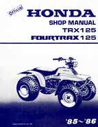 1985-1986 Honda Fourtrax 125 TRX125 Shop Manual
