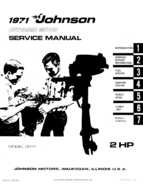 1971 Johnson 2R71 2HP outboards Service Repair Manual P/N JM-7101