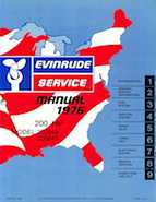 1976 Evinrude 200 HP Outboards Service Repair Manual, PN 5199