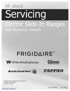 Servicing Electric Slide-In Ranges with Electronic Controls