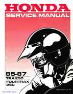 1985-1987 Honda TRX 250 Fourtrax 250 Service Manual