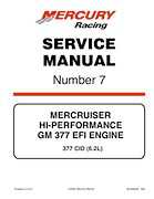 1999 Mercruiser HI-Performance GM 377 EFI Engine Service Manual
